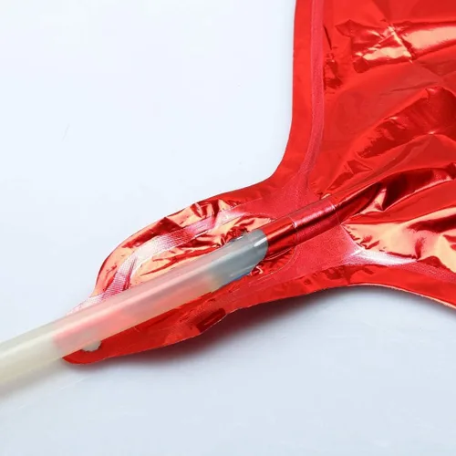 Vista 7 de Globos de aluminio BinaryABC, globos de forma de corazón de helio en color rojo para San Valentín, bodas, cumpleaños y decoraciones de fiesta