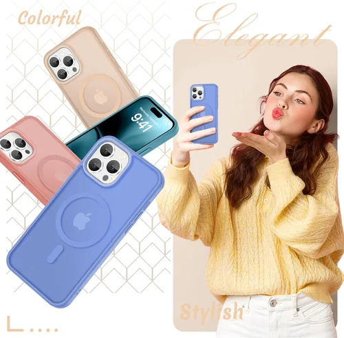 Vista 1697 de Funda para Google Pixel 10 Pro XL, cubierta magnética mate, color negro Fit for MagSafe, Screen Protector included, Shockproof Military Grade