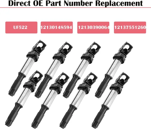 Vista 2 de Juego de 8 bobinas de encendido para 4.4L 4.8L V8 BMW X5 650i 645Ci 550i 545i 750i 745i 750Li 745Li 745Li Z4 2002 2003 2004 2005 2006 2007 2007 2007