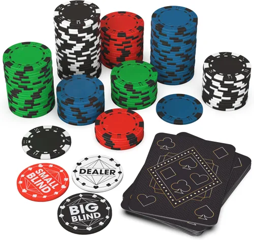 Vista 5 de Spin Master Games Poker Set with 200 Chips Classic Board Game
