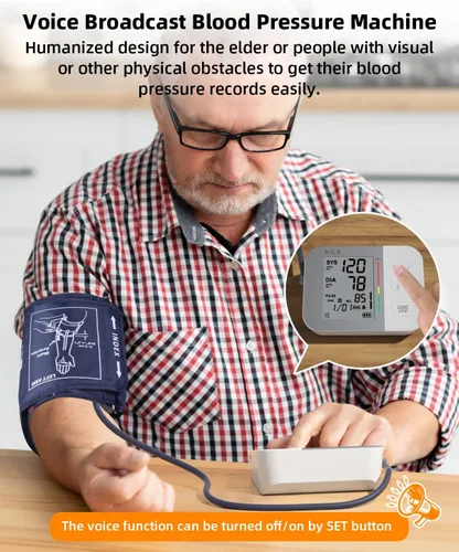 Vista 4 de AILE Monitor de presión arterial para uso doméstico, máquina de presión arterial 111 - Brazalete de presión arterial (8.7-16.5 pulgadas)