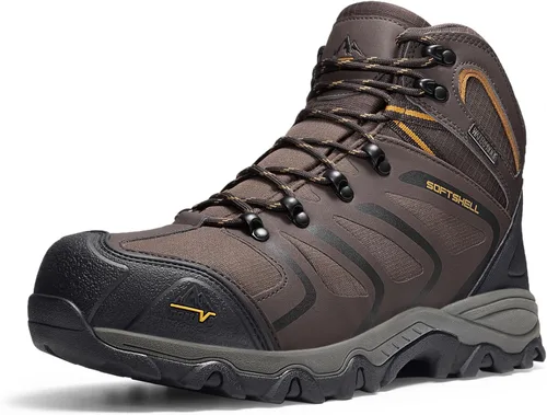Vista 11 de NORTIV 8 Botas de trabajo impermeables para hombres botas de construcción de seguridad con punta de acero ARMADILLO-STL