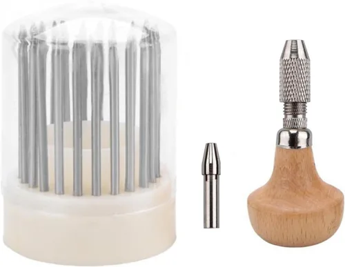 Vista 2 de Kit de herramientas de cuentas de joyería de 24 piezas con mango de madera Herramientas de cuentas de metal