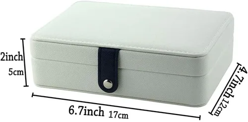 Vista 6 de CHYA Joyero pequeño para mujeres y niñas, estuche organizador de joyas de viaje de piel sintética, soporte portátil para almacenamiento de joyas