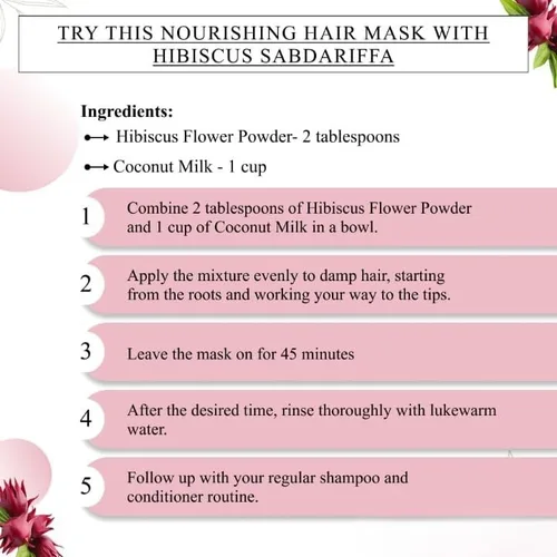 Vista 4 de Hibiscus Sabdariffa Flower Powder for Skin Hair and Body Mask I Naturalmente Rico en AHA y BHA I Skin glowingt Face Pack I 100% Puro I 3.53 oz