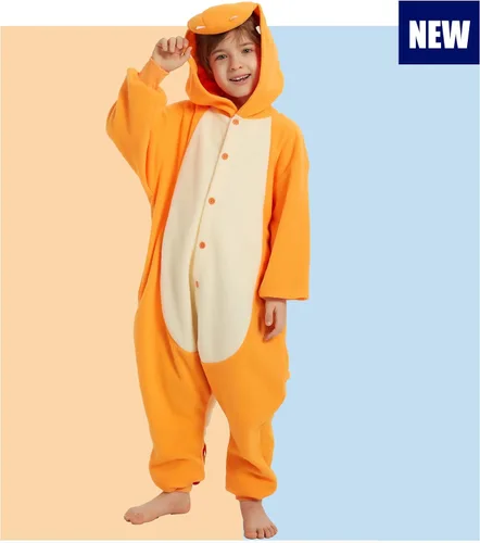 Vista 2 de SWEETXIN Pijama unisex para adultos y niños, para Halloween, Navidad, ropa de dormir, traje de cosplay para mujeres y hombres