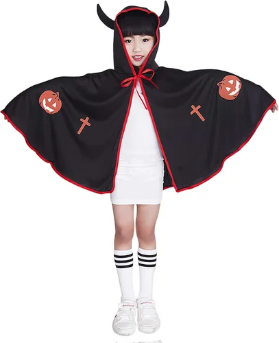 Vista 3 de Disfraz de Halloween de Navidad para niños con capucha para niñas y niños de 1 a 5 años