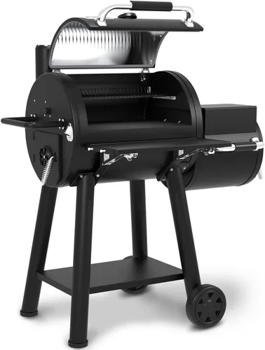 Vista 4 de Broil King 955050 Regal Charcoal Offset 400 Ahumador y Parrilla, Negro
