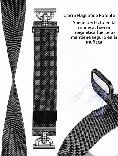 Vista 2 de JOYOZY Bandas magnéticas compatibles con Samsung Galaxy Watch 7/FE/5/6/4 de 40 mm/44 mm/Galaxy Watch 5 Pro de 45 mm/Galaxy Watch 4/6 Classic de 42