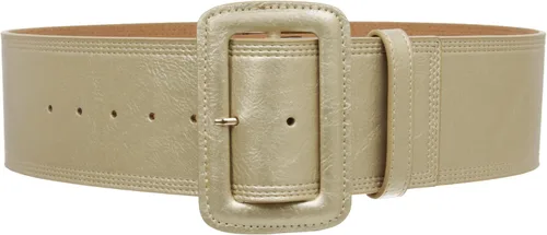 Vista 14 de Cinturón de cuero rectangular de punto de moda de cintura alta de 3 pulgadas de ancho para Negro