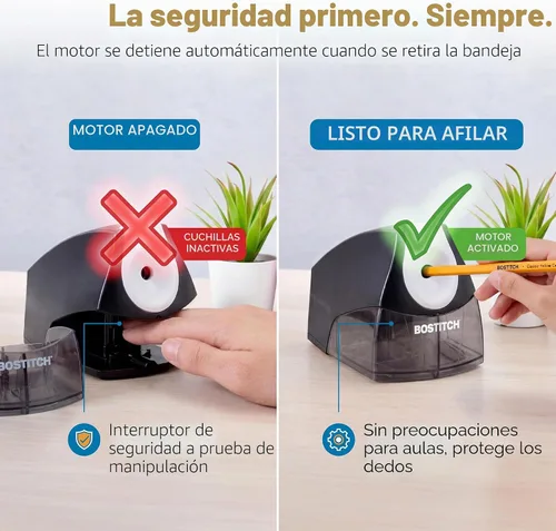 Vista 3 de Saca puntas eléctrico compacto de escritorio Stanley Bostitch, Negro