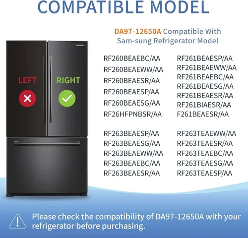 Vista 4 de DA97-12650A - Estantes para puerta de refrigerador (superior derecha) compatible con Sam-sung Refrigerador de repuesto RF260 RF261 RF263 apto