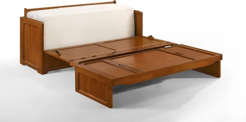 Vista 3 de NIGHT & DAY Cubo premontado gabinete Murphy cama, Beadboard Cherry