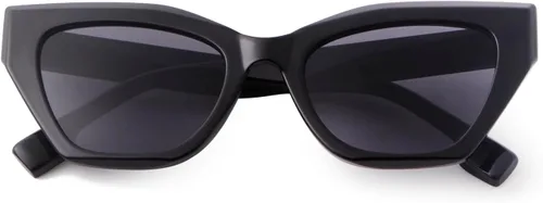 Vista 5 de GIFIORE Gafas de sol vintage cuadradas de ojo de gato, gafas de sol vintage de ojo de gato, gafas de sol retro
