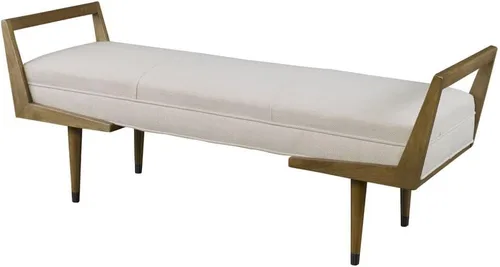 Vista 4 de Uttermost Waylon - Banco moderno de 59.25 pulgadas