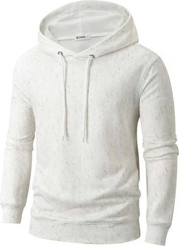 Vista 13 de KLIEGOU - Sudadera con capucha para hombre con teñido anudado 103 Negro