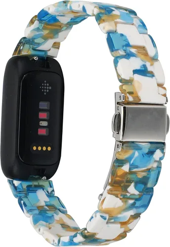 Vista 2 de Correa compatible con Fitbit Inspire 3 para mujeres, correa de reloj de resina de repuesto ajustable para Fitbit Inspire 3