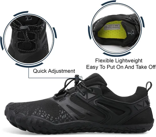 Vista 5 de L-RUN - Zapatos deportivos para el agua, calzado acuático unisex con sensación descalza para natación, senderismo, caminar