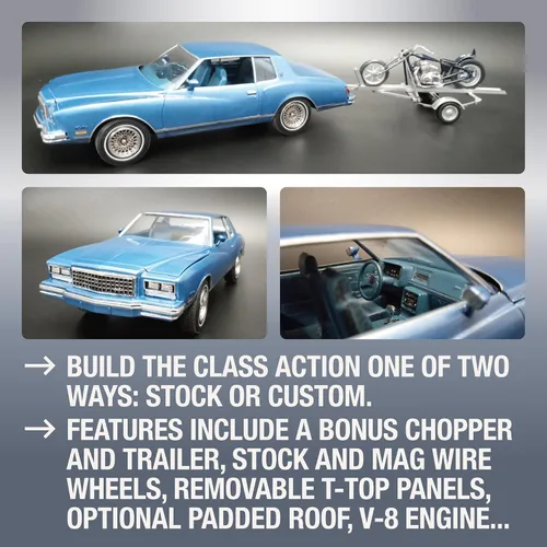 Vista 3 de MPC 1980 Chevy Monte Carlo Class Action 2T 1:25 Kit de modelo a escala 1:25