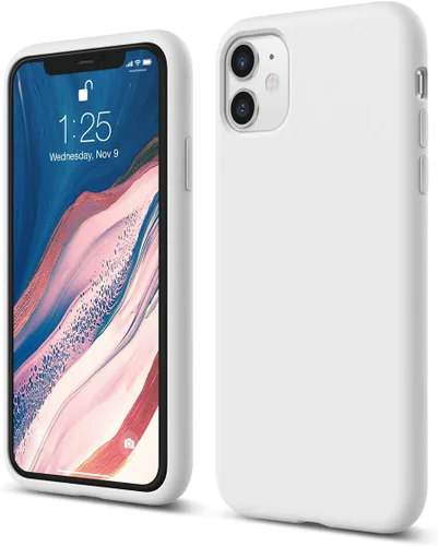 Vista 15 de elago Premium - Carcasa de silicona líquida para iPhone 11, color negro Full Body Protective Cover, Shockproof, Slim Phone Case, Anti-Scratch Soft