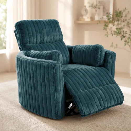 Vista 9 de Sillón reclinable eléctrico con 2 almohadas, color gris oscuro
