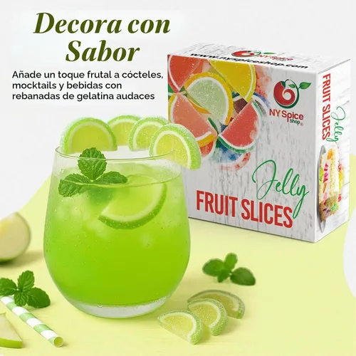 Vista 7 de NY Spice Shop Rebanadas de fruta de manzana – 1 libra de sabor cítrico masticable de gelatina de fruta de caramelo – Manzanas en rodajas a