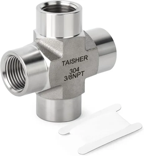 Vista 48 de TAISHER 1 pieza de forja de accesorios de tubería de acero inoxidable 304, 1/2 "NPT macho x 1/2 "NPT hembra x 1/2" NPT accesorios de tubería macho