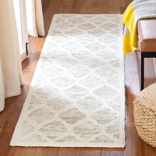 Vista 6 de Alfombra premium de lana hecho a mano, color marrón claro y marfil de la colección Safavieh Himalaya HIM121A, Lana