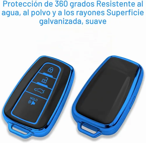 Vista 3 de Kirsnda - Funda para llavero compatible con Toyota, funda de protección de Azul