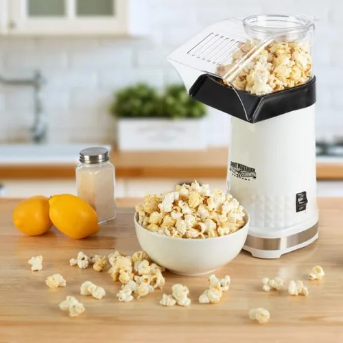 Vista 2 de Máquina eléctrica de palomitas de maíz de 1200 W, máquina de palomitas de maíz rápida sin aceite, máquina de palomitas de maíz con taza medidora