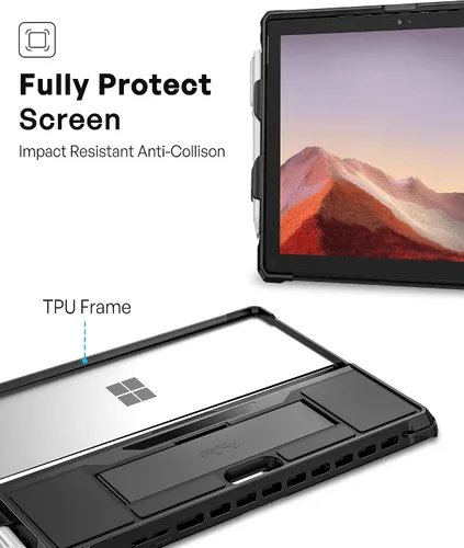 Vista 7 de ProCase Funda para Surface Pro 7 Plus, Pro 7, Pro 6, Pro 5, Pro 4, Pro LTE, funda resistente, resistente a prueba de golpes con agarre