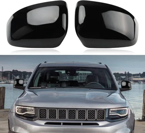 Vista 3 de Fundas para manija de puerta exterior de automóvil, cubierta de espejo retrovisor compatible con Grand Cherokee 2011-2021, accesorios para Durango