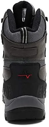 Vista 5 de NORTIV 8 - Botas de esquí de invierno con suela de goma para hombre, con aislamiento impermeable