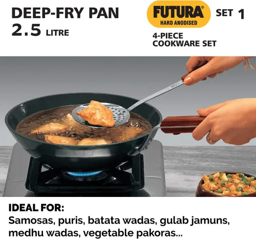 Vista 5 de Futura - Juego de utensilios de cocina anodizados duros, 4 piezas (LS1)