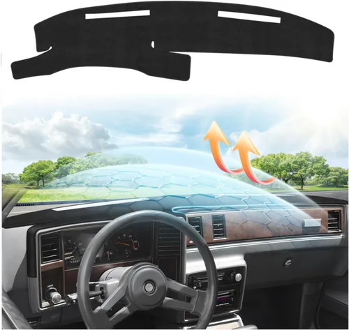 Vista 60 de CARTIST Cubierta negra para salpicadero para Toyota Solara 2004-2008, antideslizante, antirreflejo, protección UV, tapete interior de primera calidad