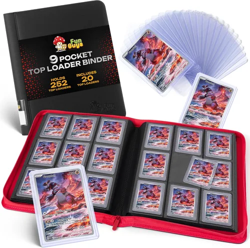 Vista 9 de Toploader - Carpeta de almacenamiento para tarjetas intercambiables, 384 12 bolsillos para Yugioh, MTG, TCG, carpetas de tarjetas para tarjetas