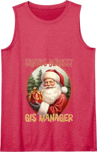 Vista 14 de GIS Manager Christmas Holiday Love Xmas Tank Top Negro