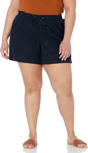 Vista 5 de Tienda Essentials Pantalón corto de lino con cordón de 5 pulgadas