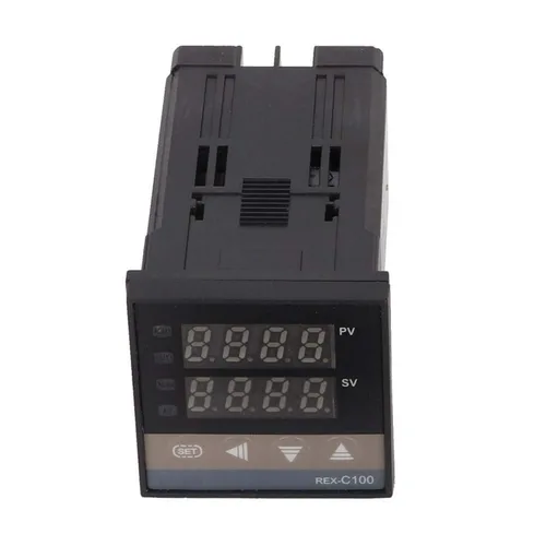 Vista 5 de 0 a 752.0 °F PID controlador de temperatura digital termostato kit REX-C100FK02-V* DN termopar termostato AC110V-240V Max25A SSR K termopar sensor