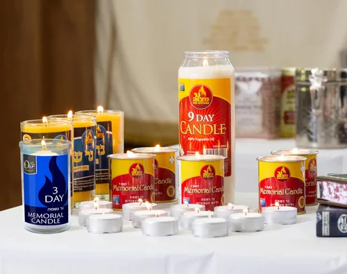 Vista 3 de Ohr Yahrzeit Memorial Candles - Velas Yahrzeit de 3 días en vaso de vidrio, 1 paquete