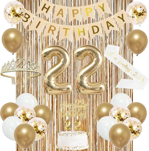 Vista 18 de Trgowaul Decoraciones de 9º cumpleaños para niñas, pancarta, banda y corona, decoración de pastel, globo de número 9, cortinas de flecos