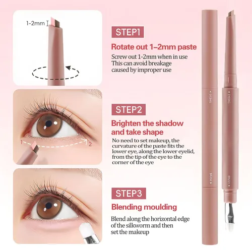 Vista 5 de Tone Shadow Pen - Brightening Aegyo Sal Stick, iluminador de párpados de 0.09 oz con punta de contorno, varita de pigmento cremoso con aplicador