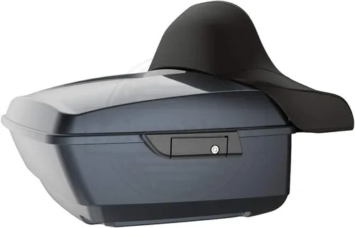 Vista 104 de Moto Onfire King Tour - Maletero con almohadilla de respaldo para Harley Touring 1997+ (Barracuda Silver)