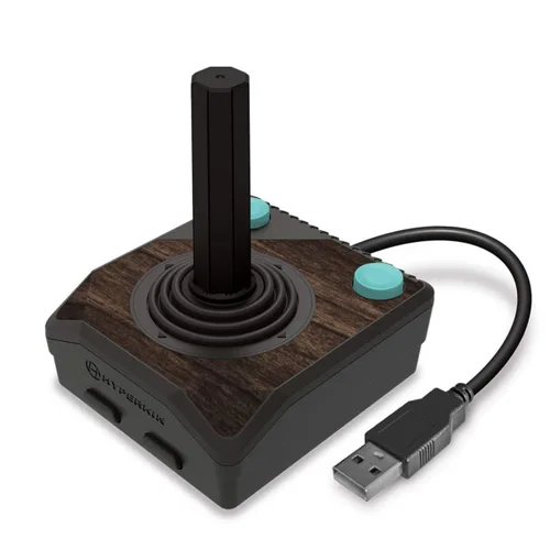 Vista 2 de Hyperkin Trooper II Premium Atari 2600 Style Wired USB Joystick Game Controller For PCMacRaspberry PiRetro PieLinux