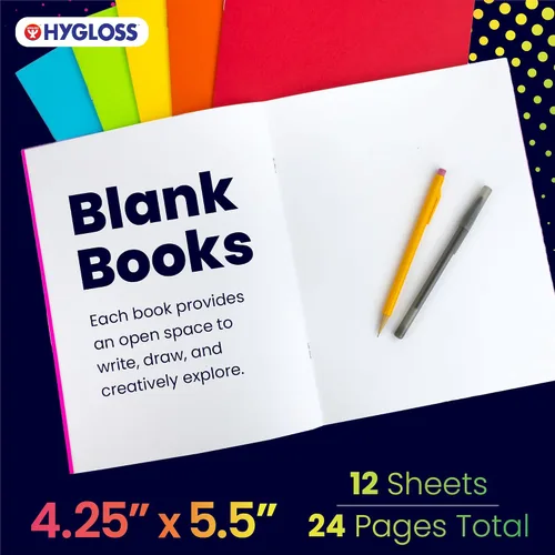 Vista 2 de Hygloss Products Inc., HYG77640. Mini libros luminosos, paquete de 10 unidades de colores varios Colores surtidos