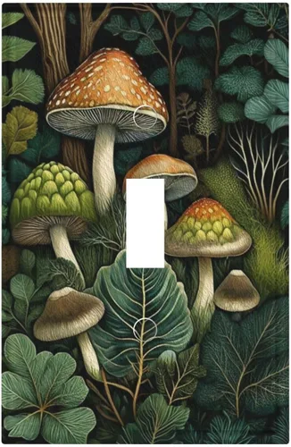 Vista 146 de Cubiertas de Interruptor de Luz Artísticas Decorativas Boho Figura Abstracta Interruptor de Pared Único Placa de Interruptor Decorativo Placa