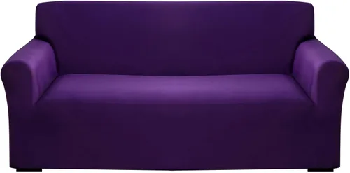 Vista 8 de Qubjus Funda de sofá moderna de alta elasticidad para sofá cama de dos cojines, funda de sofá sólida antideslizante, lavable, protector de muebles