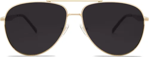 Vista 2 de SOJOS Gafas de sol polarizadas estilo aviador retro de gran tamaño para mujeres y hombres, gafas de sol clásicas grandes de metal SJ1207A