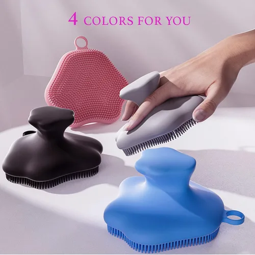 Vista 5 de Mini cepillo de limpieza facial de silicona, exfoliante facial manual, almohadilla de cepillo de limpieza, limpiador facial suave para exfoliar