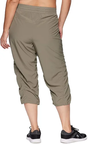 Vista 18 de RBX Pantalón capri tejido ligero con cordón para mujer, talla grande